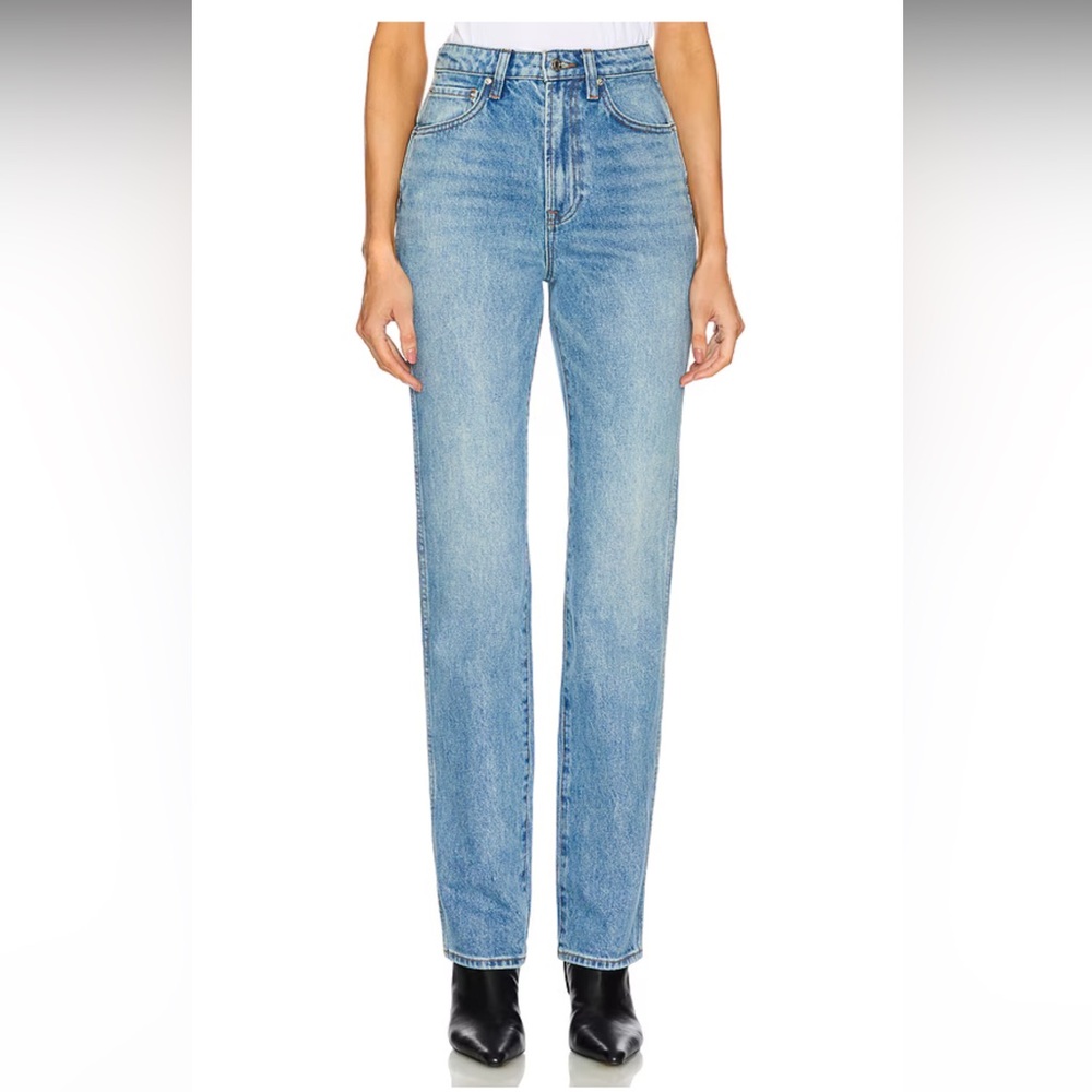 GRLFRND Sara Light Blue Straight Leg Jeans